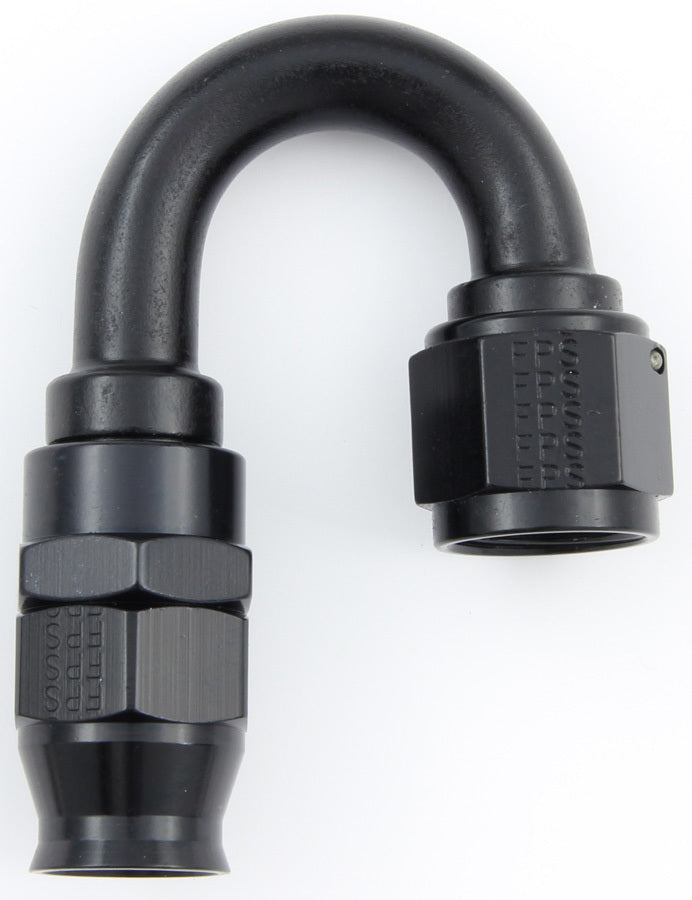 FRAGOLA 681808-BL Hose Fitting #8 180 Deg PTFE Black