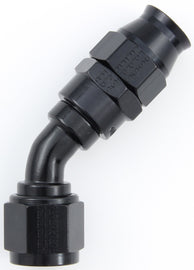 FRAGOLA 684506-BL Hose Fitting #6 45 Deg PTFE Black