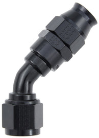 FRAGOLA 684508-BL Hose Fitting #8 45 Deg PTFE Black