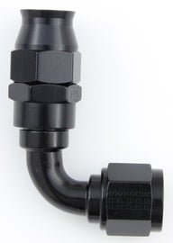 FRAGOLA 689008-BL Hose Fitting #8 90 Deg PTFE Black