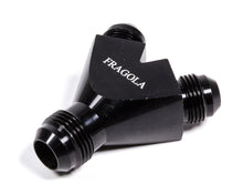 Load image into Gallery viewer, FRAGOLA 900611-BL Y-Fitting #10Male Inlet x #8 Male Outlets Black
