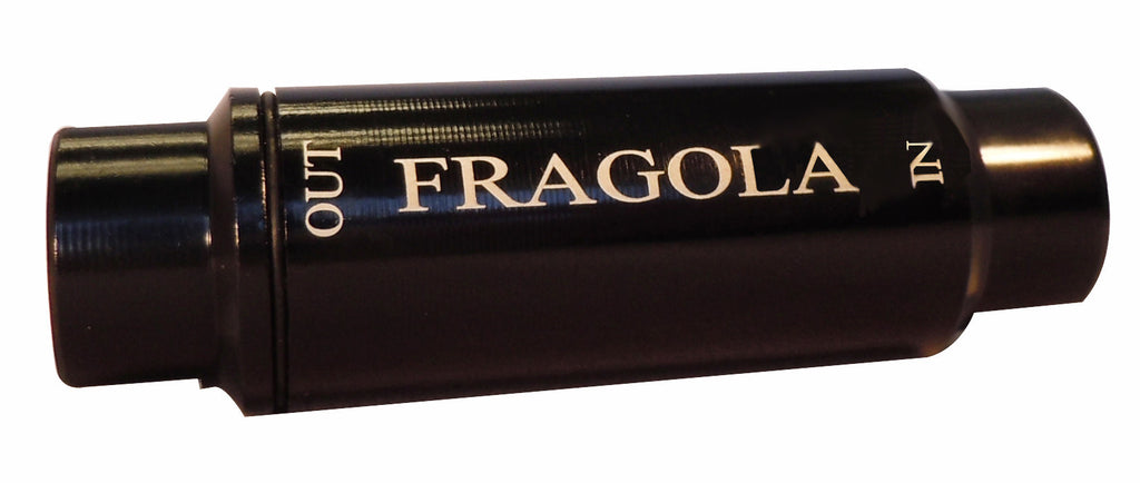 FRAGOLA 960001-BL Fuel Filter w/40 Micron Element #6 In/Out Black