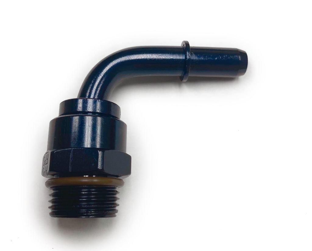 FRAGOLA 997516-BL #6 ORB to 3/8 Male Q/C EFI Fitting 90-Degree
