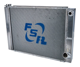 FSR RACING 2719D2-16 Radiator Chevy Double Pass 27.5in x 19in -16an