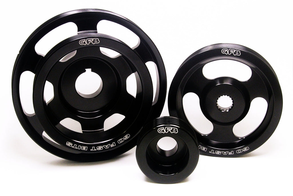 GO FAST BITS 2014 Pulley Kit 3pc Kit Underdrive Subaru 08-14