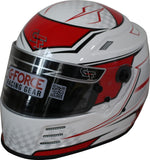 G-FORCE 13005SMLRD HELMET REVO GRAPHICS SML RED SA2020
