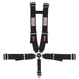 G-FORCE 7030BK 5pt Harness Set Black Camlock Pull-Down Lap