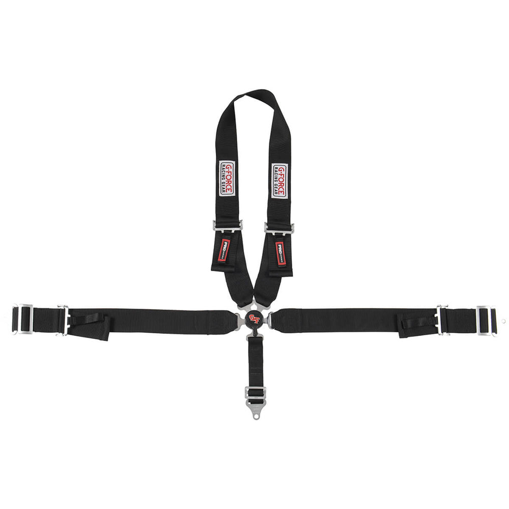 G-FORCE 7140BK 5pt Harness Camlock Black U Shoulder Pull-Dn