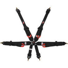 Load image into Gallery viewer, G-FORCE 7622BK 6pt Harness Camlock HNR Indiv P/U Black  FIA