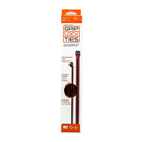 GRIP LOCK TIES G12-BKRD-X24 Grip Lock Ties 12-inch Releasable Red Rubber-Lined Nylon Zip Ties, 24 Pack