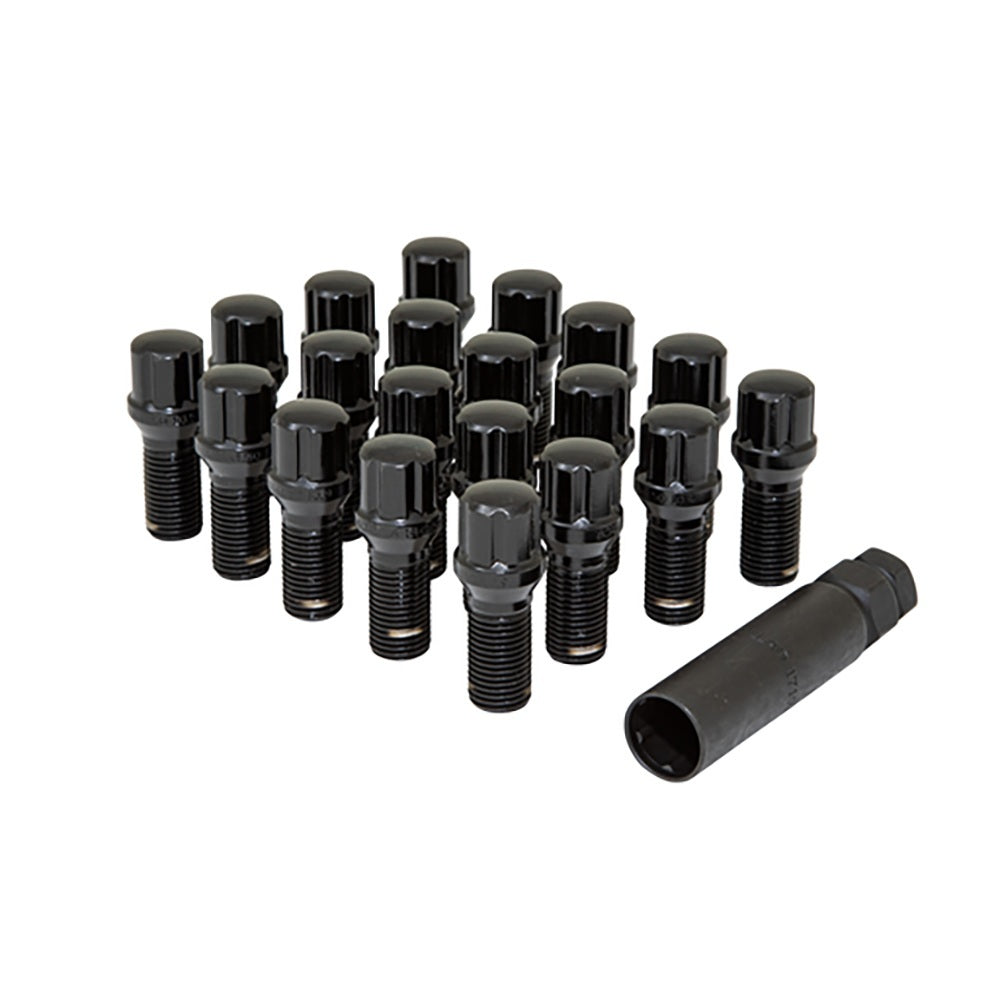 GORILLA K5BS-14150X27BGR GORILLA K5BS-14150X27BGR 14 mm x 1.5 Thread Acorn Lug Nut Set, Black Chrome, 20 Pieces