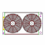 GRIFFIN CU70008LS Radiator Combo Unit GM A & G Body LS Swap