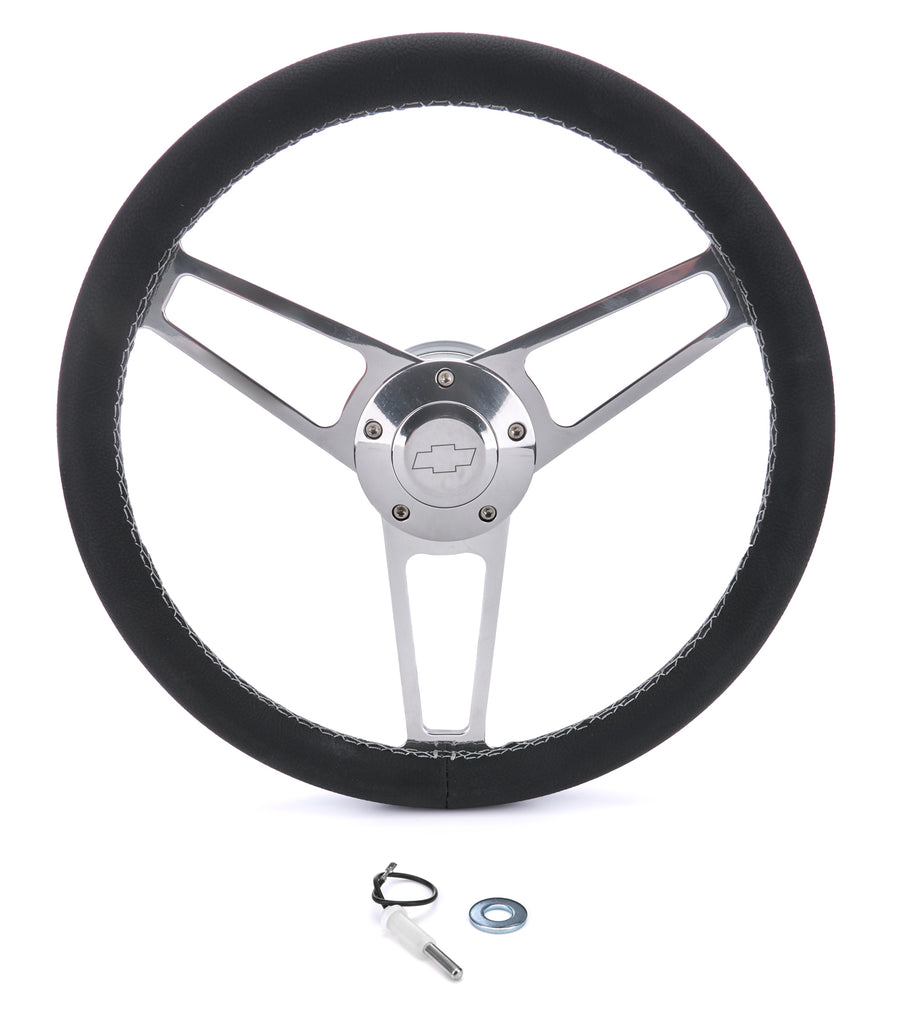 GRANT 1901-2 Billet Classic Series Black Wheel Chevy Logo