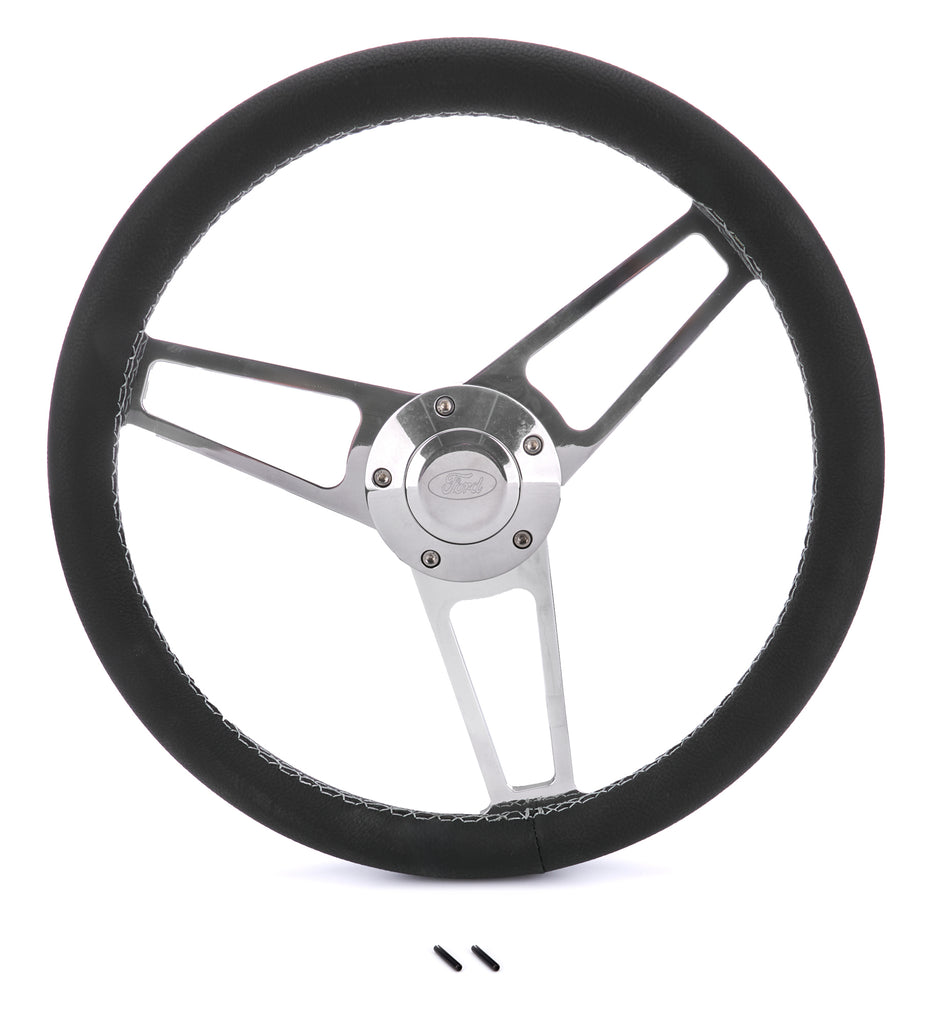GRANT 1902-1 Billet Classic Series Black Wheel Ford Logo