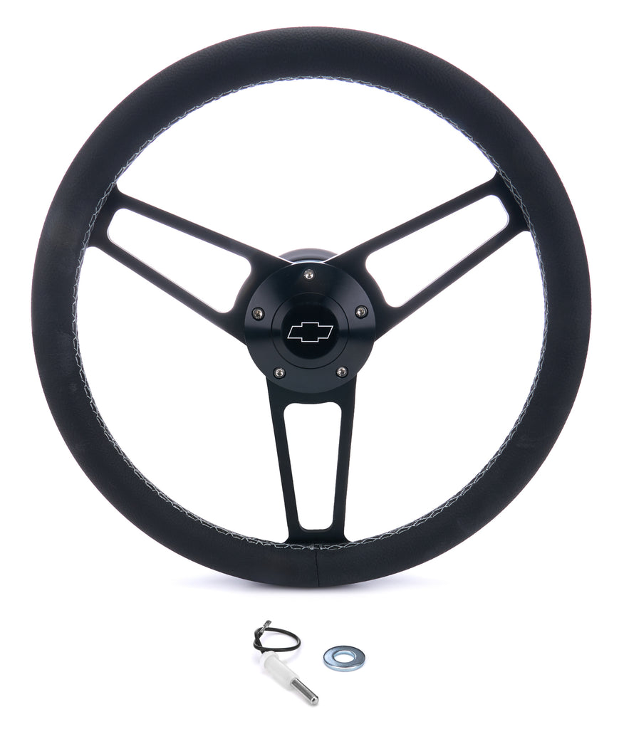 GRANT 1906-2 Billet Classic Series Black Wheel Chevy Logo