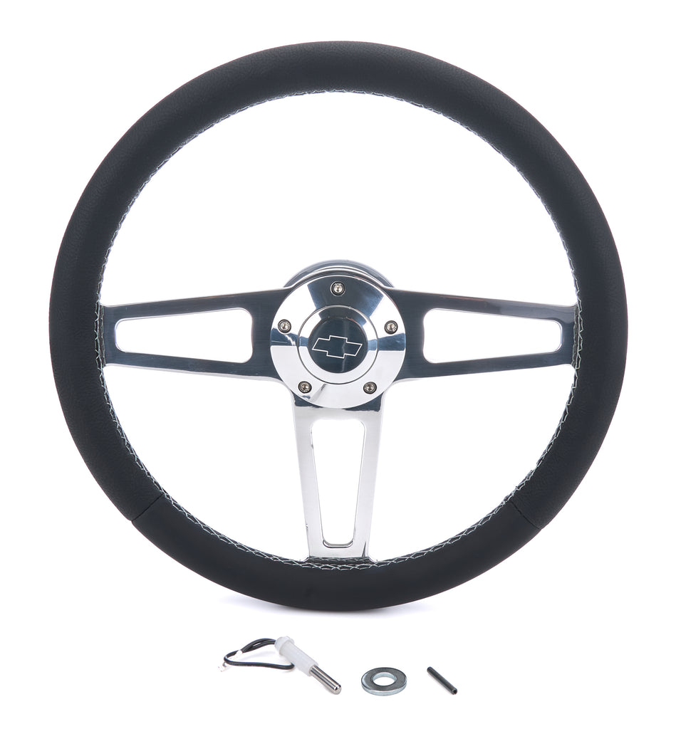 GRANT 1911-1 Billet Classic Series Black Wheel Chevy Logo