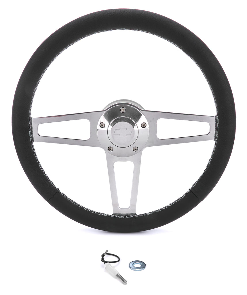 GRANT 1911-2 Billet Classic Series Black Wheel Chevy Logo