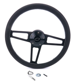 GRANT 1916-1 Billet Classic Series Black Wheel Chevy Logo