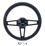 GRANT 1919 T Series Blk Wheel Jeep Logo/Install Kit