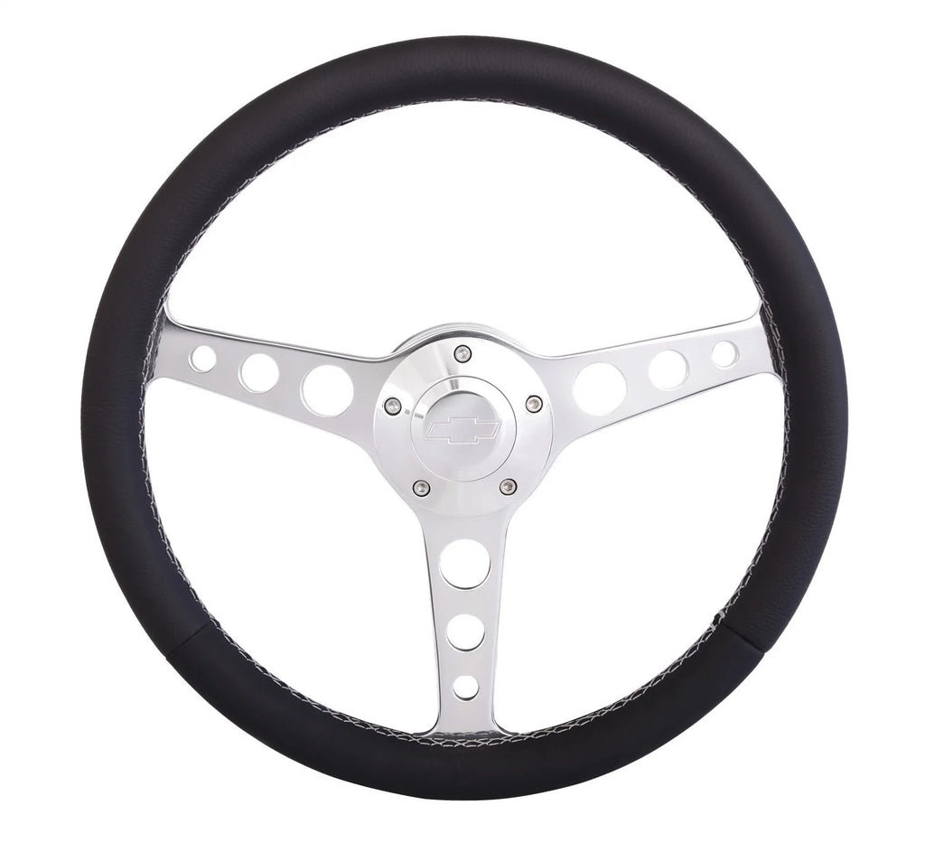 GRANT 1921-1 Billet Classic Series Black Wheel Chevy Logo