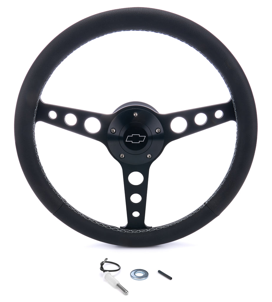 GRANT 1926-2 Billet Classic Series Black Wheel Chevy Logo