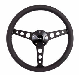 GRANT 1929 Classic Series Blk Wheel Jeep Logo/Install Kit