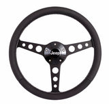 GRANT 1929 Classic Series Blk Wheel Jeep Logo/Install Kit