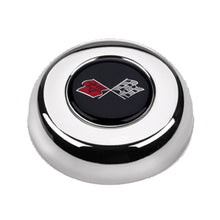 Load image into Gallery viewer, GRANT 5632 Chrome Horn Button Corvette Flags