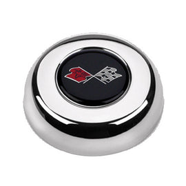 GRANT 5632 Chrome Horn Button Corvette Flags