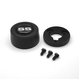 GRANT 5927 Grant Billet Horn Button SS for Chevrolet SS Super Sport - Black and Silver Aluminum