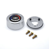 GRANT 5932 Grant Billet Horn Button Chevrolet Hi-Rise Blue Red White Bowtie Aluminum Polished for 3-Bolt Steering Wheels