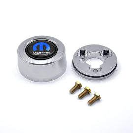 GRANT 5935 Grant Billet Horn Button for Mopar 5935 - Black, Blue, White Aluminum with Polished Finish for 3-Bolt Steering Wheels