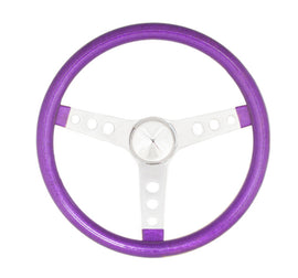 GRANT 8443 Steering Wheel Mtl Flake Purple/Spoke Chrm 13.5