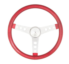 GRANT 8445 Steering Wheel Mtl Flake Red/Spoke Chrm 13.5
