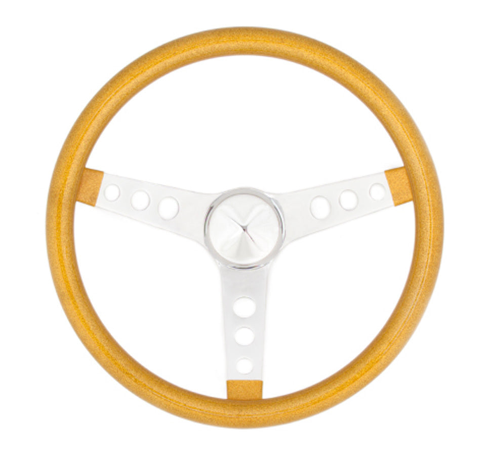GRANT 8447 Steering Wheel Mtl Flake Gold/Spoke Chrm 13.5
