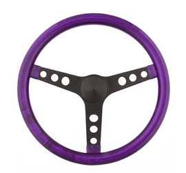 GRANT 8453 Steering Wheel Mtl Flake Purple/Spoke Blk 13.5