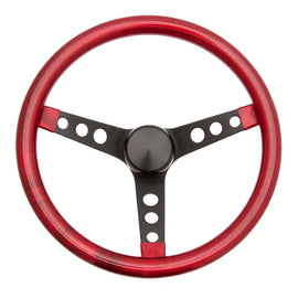 GRANT 8455 Steering Wheel Mtl Flake Red/Spoke Blk 13.5