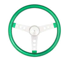 Load image into Gallery viewer, GRANT 8462 Steering Wheel Mtl Flake Green/Spoke Chrm 15