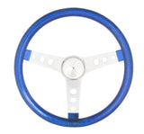 GRANT 8466 Steering Wheel Mtl Flake Blue/Spoke Chrm 15