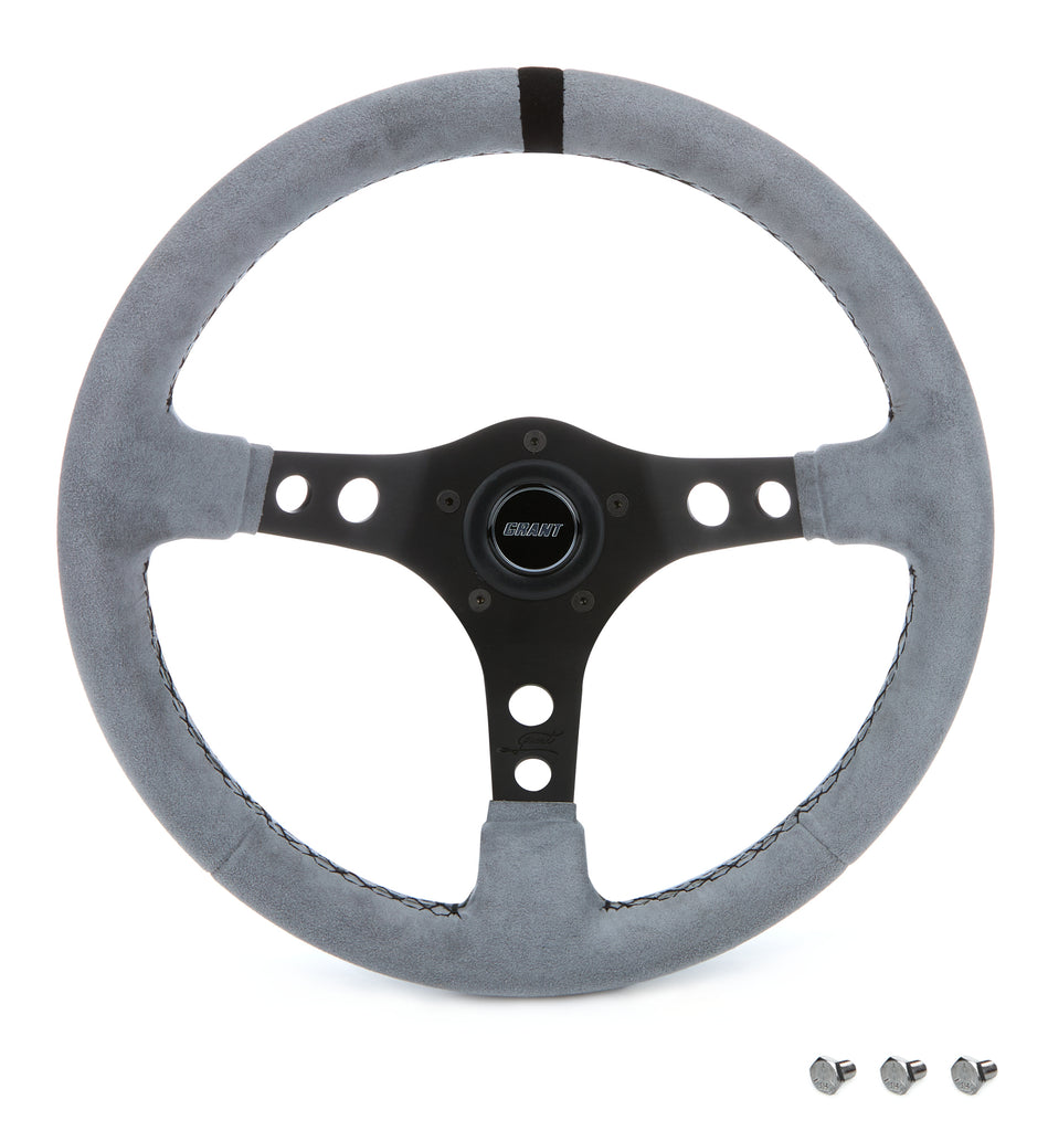 GRANT 8514 Ultrasuede Steering Wheel Race Gray