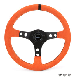 GRANT 8519 Ultrasuede Steering Wheel Race Orange
