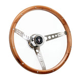 GRANT 966-2 Grant Mustang Steering Wheel with Walnut and Wood Grip - 15 Inch Diameter, 3-Spoke Design (Part #966-2)