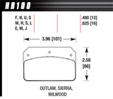 HAWK BRAKE HB100N480 Dynalite/2000 HP Plus