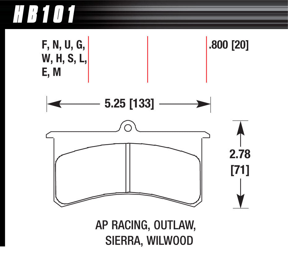 HAWK BRAKE HB101S800 Superlite/XL HT-10