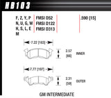 HAWK BRAKE HB103S590 Full Size GM HT-10