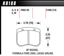 Load image into Gallery viewer, HAWK BRAKE HB108E560 BRAKE PAD AP RACING FRONT CALIPER BLUE 9012