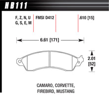 Load image into Gallery viewer, HAWK BRAKE HB111F610 Performance Street Brake Pads (4)