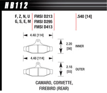Load image into Gallery viewer, HAWK BRAKE HB112E540 Brake Pads Blue 9012 Camaro
