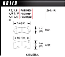 Load image into Gallery viewer, HAWK BRAKE HB119S594 Metric GM HT-10