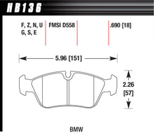 Load image into Gallery viewer, HAWK BRAKE HB136G690 Brake Pads DTC-60 BMW Front